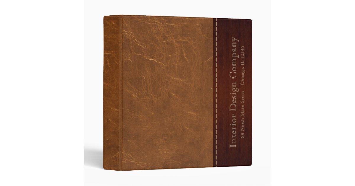 Natural Brown leather look Binder | Zazzle