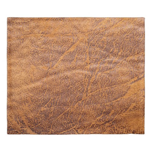 Natural brown leather texturetexture leather ski duvet cover
