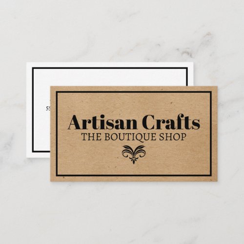 Natural Brown Texture  Boutique Business Card