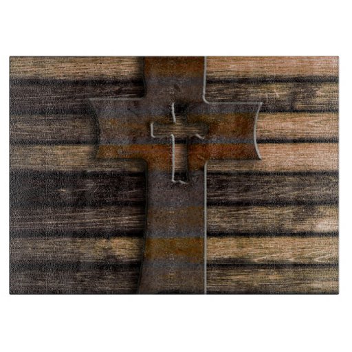 Natural Brown Wooden Cross Cutting Board | Zazzle
