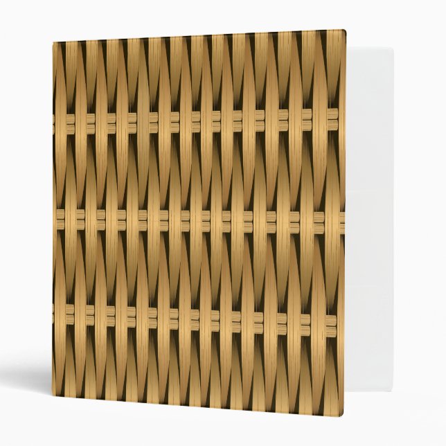 Natural cane wicker 3 ring binder (Front/Inside)