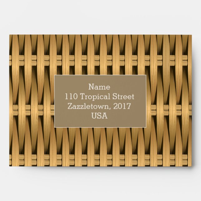 Natural cane wicker envelope (Front)
