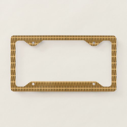 Natural cane wicker license plate frame