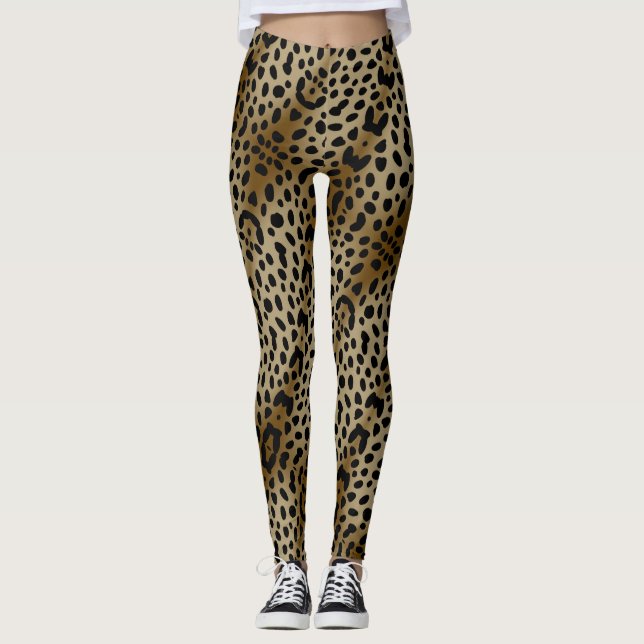Natural Cheetah Print Leggings (Front)
