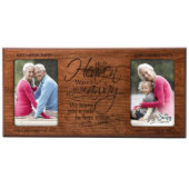 Natural Cherry Wood Memorial Double Picture Frame (Front)