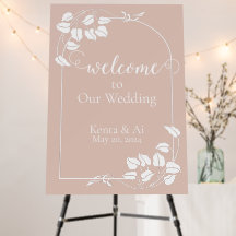 Natural Chic Wedding Welcome Sign