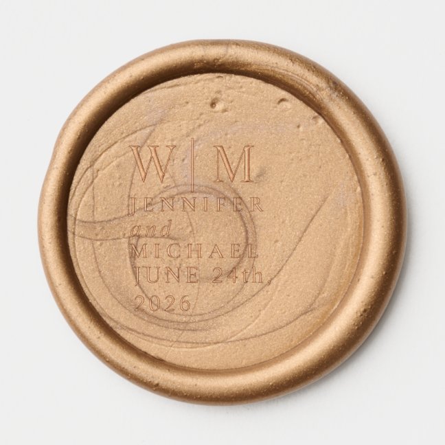 Natural Chocolate Brown Beige Formal Wedding Wax Seal Sticker