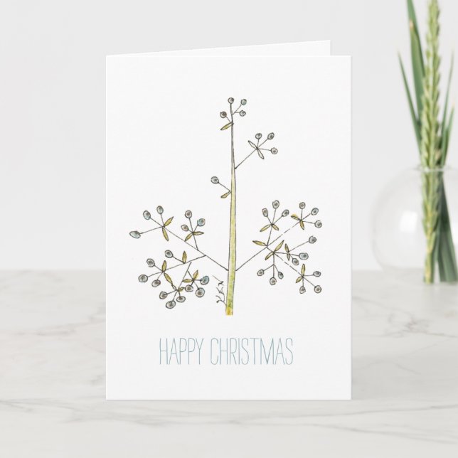 Natural Christmas Holiday Card (Front)