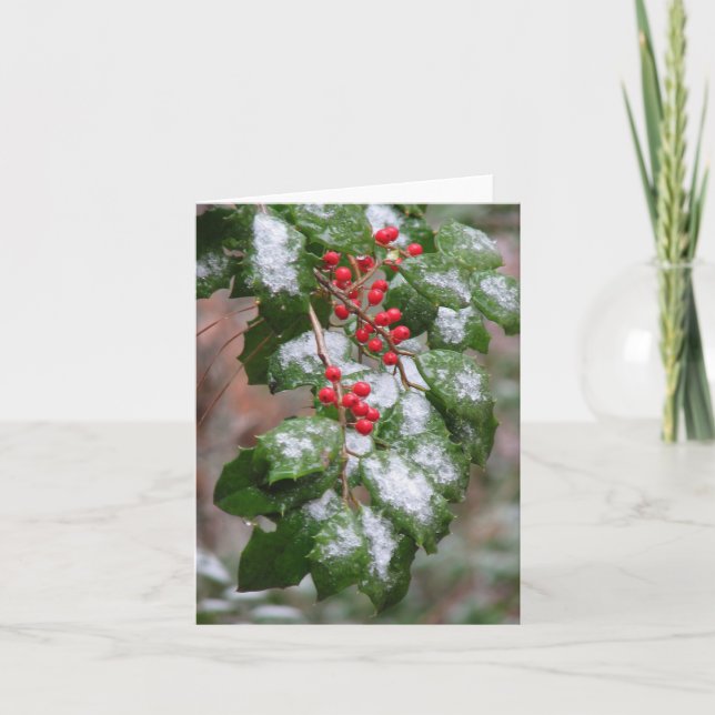Natural Christmas Holiday Card (Front)