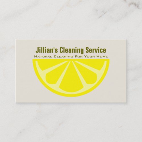 Natural Cleaning Service Business Card - Lemon