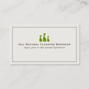 Natural Cleaning Service Business Cards