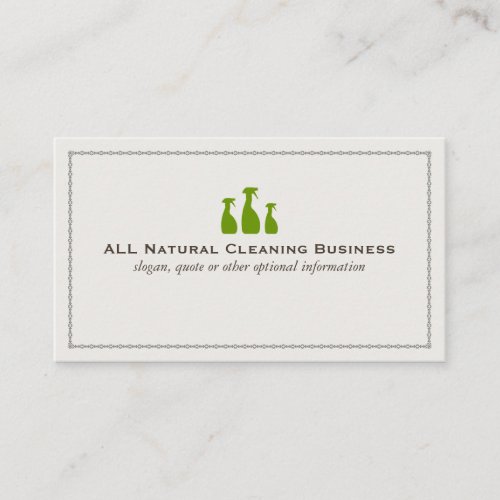 Natural Cleaning Service Business Cards