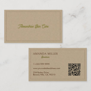 Natural Color Classic Line Texture Business Card