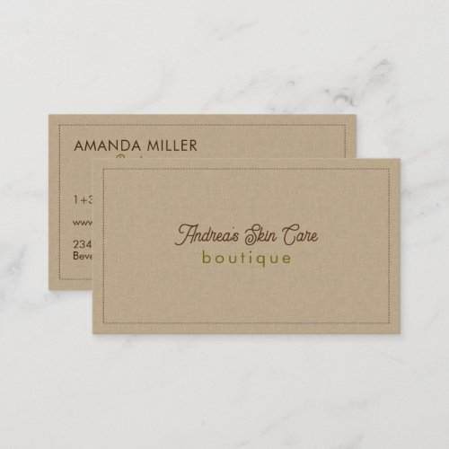 Natural Color Classic Line Texture Business Card