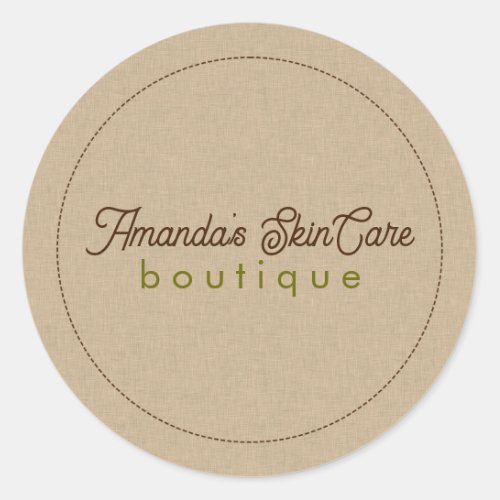 Natural Color Classic Line Texture Classic Round Sticker