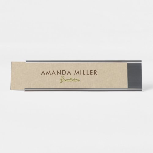 Natural Color Classic Line Texture Desk Name Plate