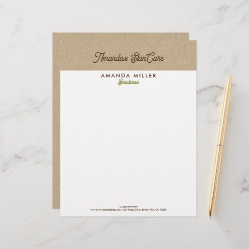 Natural Color Classic Line Texture Letterhead