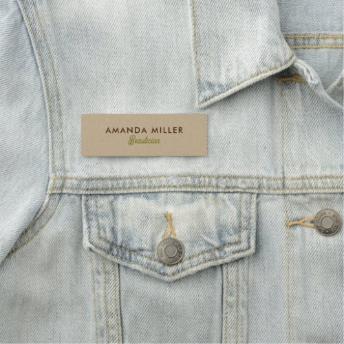 Natural Color Classic Line Texture Name Tag