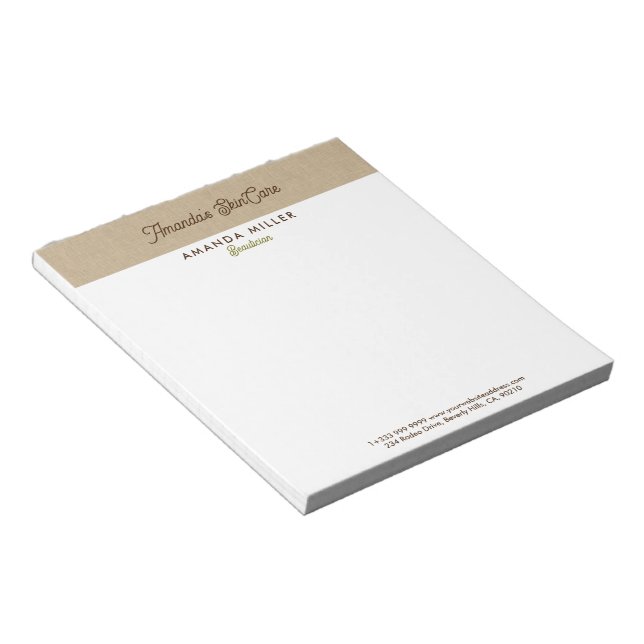 Natural Color Classic Line Texture Notepad (Angled)