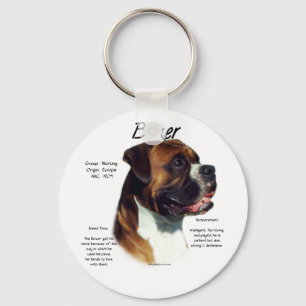 Natural Colored Boxer Meet the Breed Keychain