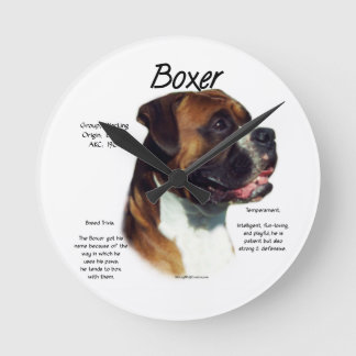 Natural Colored Boxer Meet the Breed Round Clock