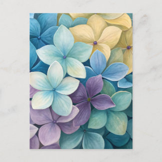 Natural colorful flowers postcard