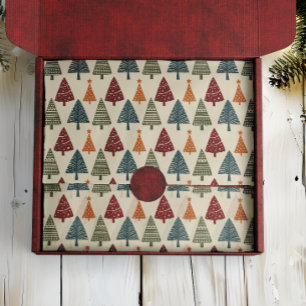 Natural Colors Earth Toned Holiday Christmas Tree Tissue Paper