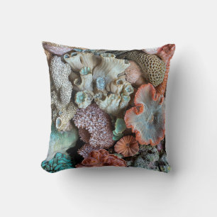 Natural coral pattern 🌊 for marine decor throw pillow
