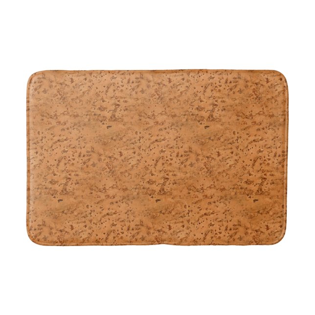 Natural Cork Look Wood Grain Bathroom Mat (Front)