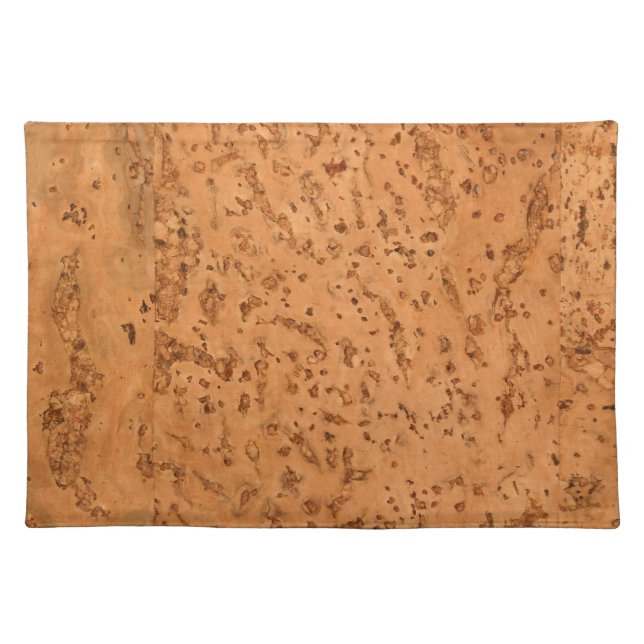Natural Cork Look Wood Grain Cloth Placemat (Front)