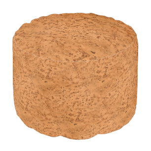 Natural Cork Look Wood Grain Pouf