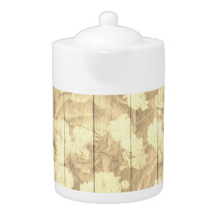 Natural Country Chic Roses Teapot