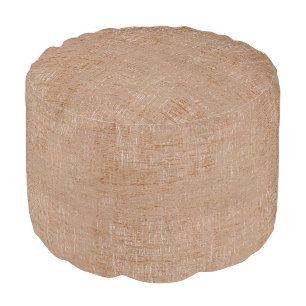 Natural country look Brown wood Rustic home decor Pouf