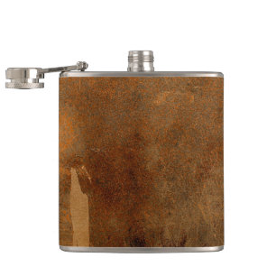 Natural Cow Hide Look Hip Flask