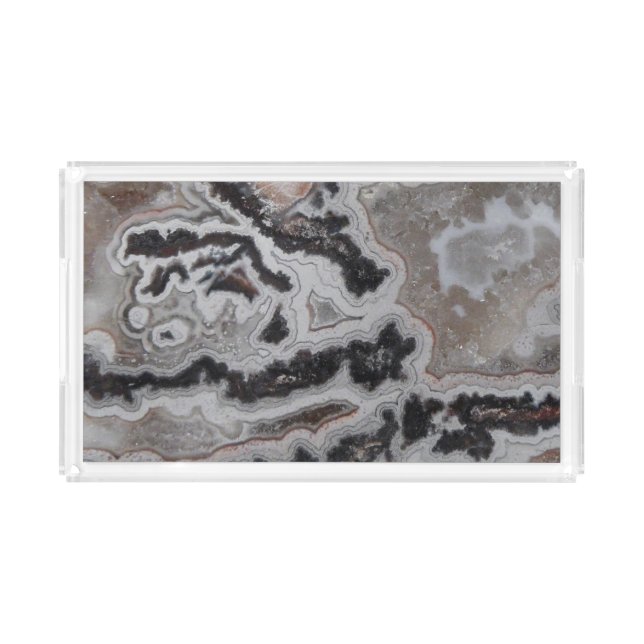 Natural Crazy Lace Agate Photo Acrylic Tray (Front)