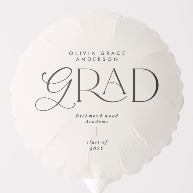 Natural cream multi photo modern contemporary balloon (Front)