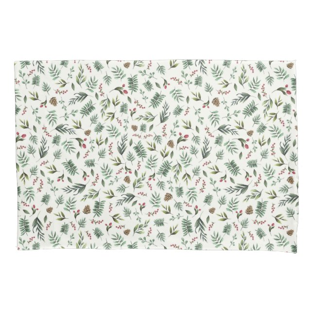 Natural Cream Nature Christmas Pillowcase (Front)
