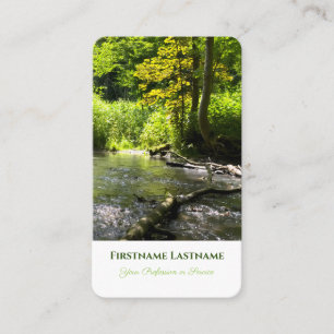 Natural creek idyllic nature life coaching experts business card