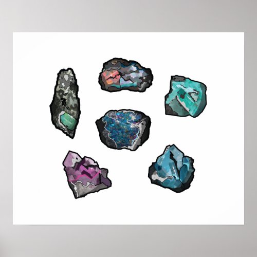 Natural Crystal Rock Collection Poster