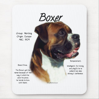 Natural Ear Boxer Meet the Breed Mouse Pad
