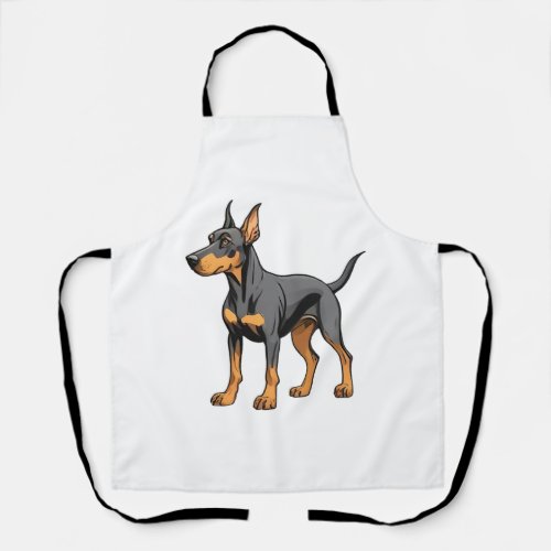 Natural Ear Doberman Art Print Classic T_Shirt Apron