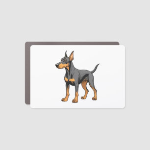 Natural Ear Doberman Art Print Classic T-Shirt Car Magnet