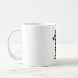 Natural Ear Doberman Art Print Classic T-Shirt Coffee Mug