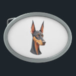 Natural Ear Doberman   Belt Buckle<br><div class="desc">Natural Ear Doberman</div>