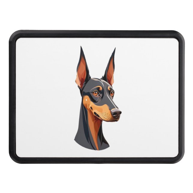 Natural Ear Doberman   Hitch Cover (Front)