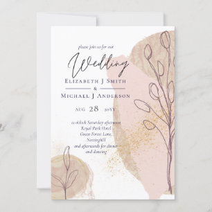 Natural Earthen Tones Abstract Wedding