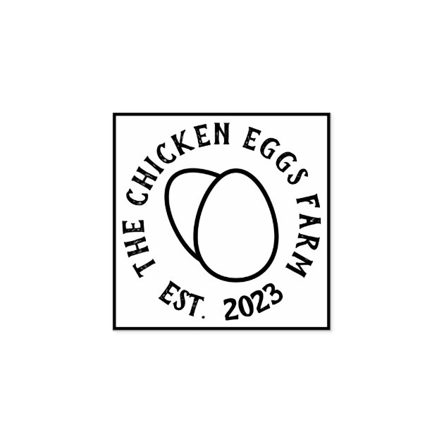 Natural Egg Farm Branding Rubber Stamp