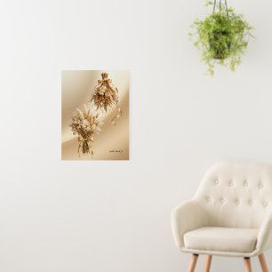 Natural Elegance Botanical Wall Art Neutral Beig Foam Board