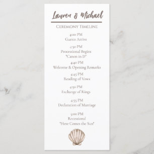 Natural Elegant Beach Seashell Flat Program