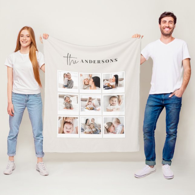 Natural elegant botanical photo simple family fleece blanket (In Situ)